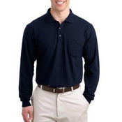 Tall Silk Touch&#153; Long Sleeve Polo with Pocket